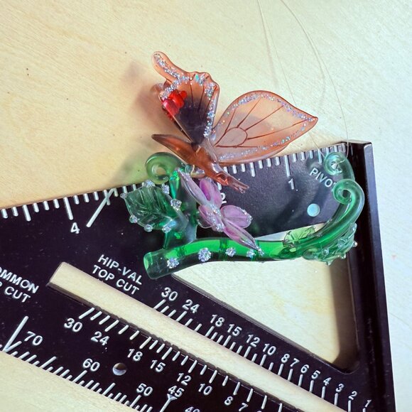 Ashton Drake Art Glass Ornament VTG Heirloom Butterfly Dewdrop Garden Friends - Picture 8 of 15